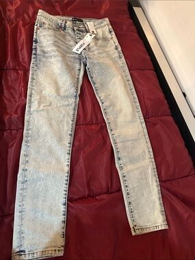 Skinny Light Wash Jeans - Unbranded mens Slim Fit